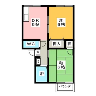 プレジール三日市 B棟【2階】の間取り