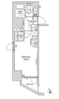 東京都港区新橋5【マンション】の間取り