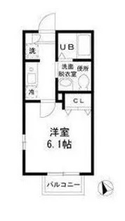 フラットエイトB【2階】の間取り