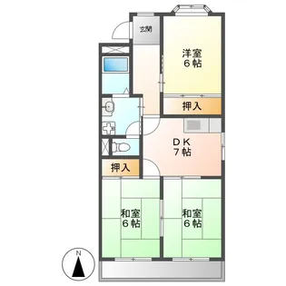 はら第2ハイツ【2階】の間取り