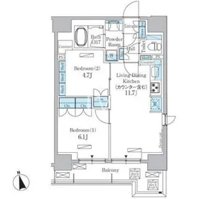 東京都台東区浅草橋5【マンション】の間取り