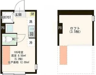 メゾン フルール 小岩駅前【1階】の間取り