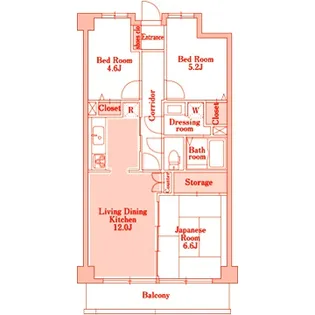 アーバンパーク常盤台公園【6階】の間取り