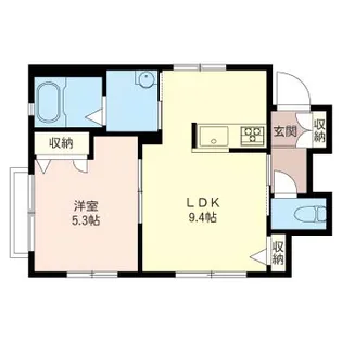 ラポール王子【1階】の間取り