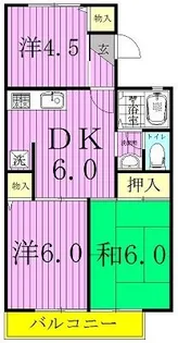 ロイヤルタウン泉D【1階】の間取り