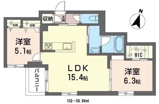 シャーメゾン サチ【1階】の間取り