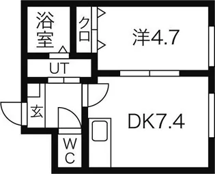 北海道札幌市中央区南六条西13【マンション】の間取り