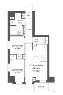 ブランシエスタ品川大井町パークエッジ【5階】の間取り