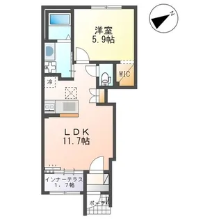 グレイスヴィラ【1階】の間取り