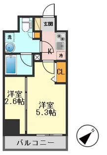 ミライズ新小岩マーロ【8階】の間取り