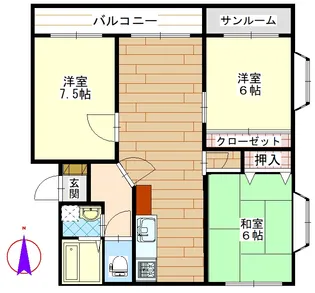 セルヴァン掛尾【4階】の間取り