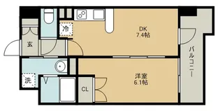 レジディア仙台原ノ町【7階】の間取り