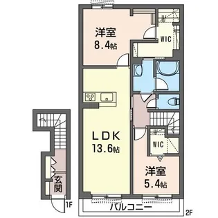 ラヴォーグ I【2階】の間取り