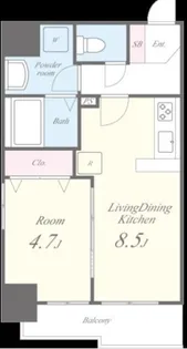 アールクレスト秋葉原【6階】の間取り