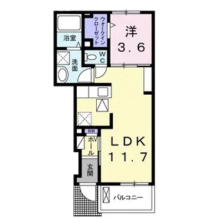 プランドール【1階】の間取り