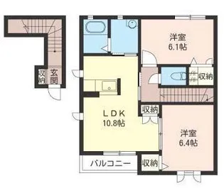 埼玉県さいたま市南区大字大谷口【アパート】の間取り