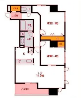 メトロタワー山下町【13階】の間取り