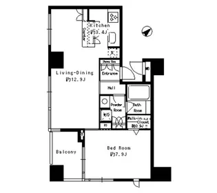 東京都港区赤坂7【マンション】の間取り