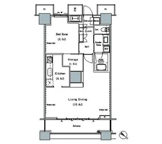 THE TOKYO TOWERS MIDTOWER【7階】の間取り