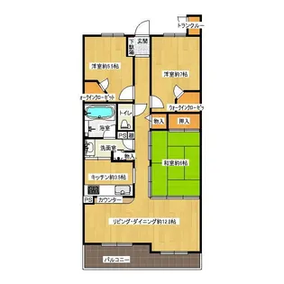 東京都日野市大字日野【マンション】の間取り