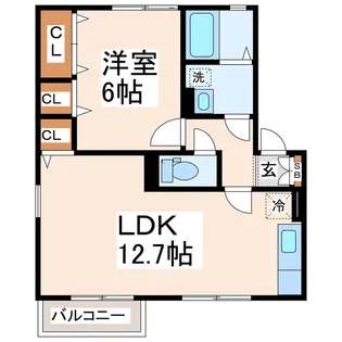 オークスドュール・ウルゲ【2階】の間取り