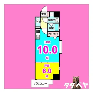 HF名駅北レジデンス EAST【13階】の間取り