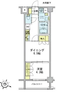 デュオステージ東十条(デュオステージヒガシジュウジョウ)【5階】の間取り