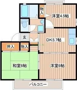 カンターヴィレV【1階】の間取り