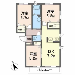 レジデンス緑町II【2階】の間取り