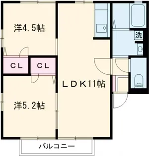 メゾンフルーレB【1階】の間取り