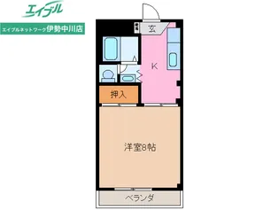 コーポかがみ【2階】の間取り