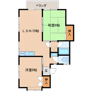 ドミールキクチPartII【2階】の間取り