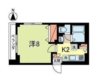 グリーンスカイ武蔵野【2階】の間取り