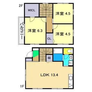 高知県高知市梅ノ辻【一戸建】の間取り