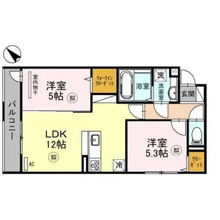 シャルム フルーレ【3階】の間取り