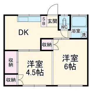 ヴィラ観音坂【2階】の間取り