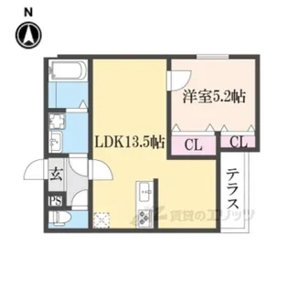 シエーナ楠葉ジェミオス【1階】の間取り