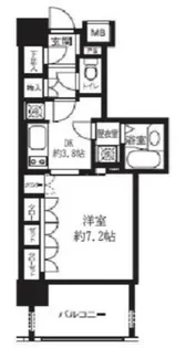 ライオンズシティ白金高輪【7階】の間取り