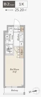 アジールコート武蔵新田【4階】の間取り
