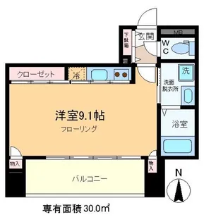 HIRAI RISE【7階】の間取り