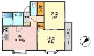 ヴェルドミール【1階】の間取り