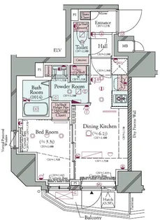 コンシェリア神楽坂 CROSSIA【4階】の間取り