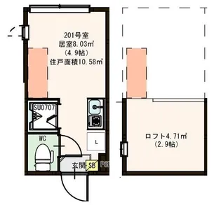 ハーモニーテラス町屋V【2階】の間取り