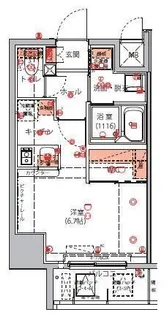 ハーモニーレジデンス東京イーストコア♯004【3階】の間取り