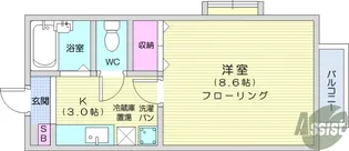 メモリーハウス南仙台【2階】の間取り