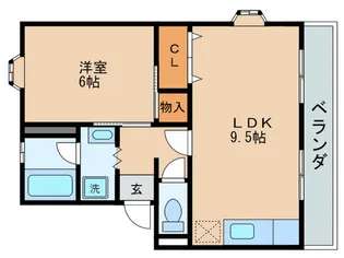 エフロ-ド西田【3階】の間取り