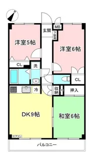 ラ・ヴィレットオリモ【1階】の間取り
