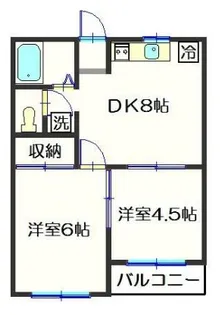 フレンドハイツ【4階】の間取り