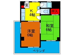ヨドガワコーポ【5階】の間取り