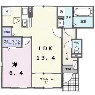 メゾン ド ユウ【1階】の間取り